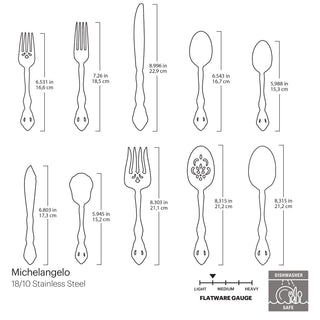 Oneida Michelangelo 45-Piece Flatware Set, 18/10 stainless steel (view 7)