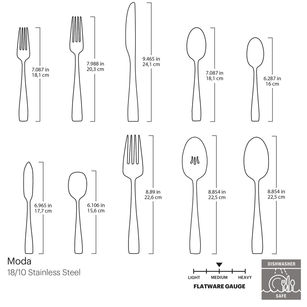 Oneida Moda 65-Piece Flatware Set, 18/10 stainless steel (view 5)
