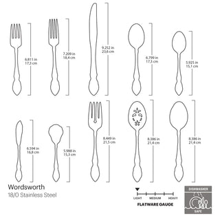 Oneida Wordsworth 45-Piece Flatware Set, 18/0 stainless steel (view 4)