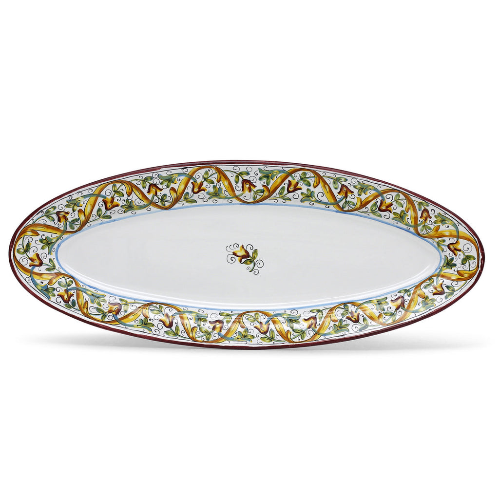 DERUTA PRIMAVERA: Fish/Hors d'Oeuvres Oval Narrow Platter