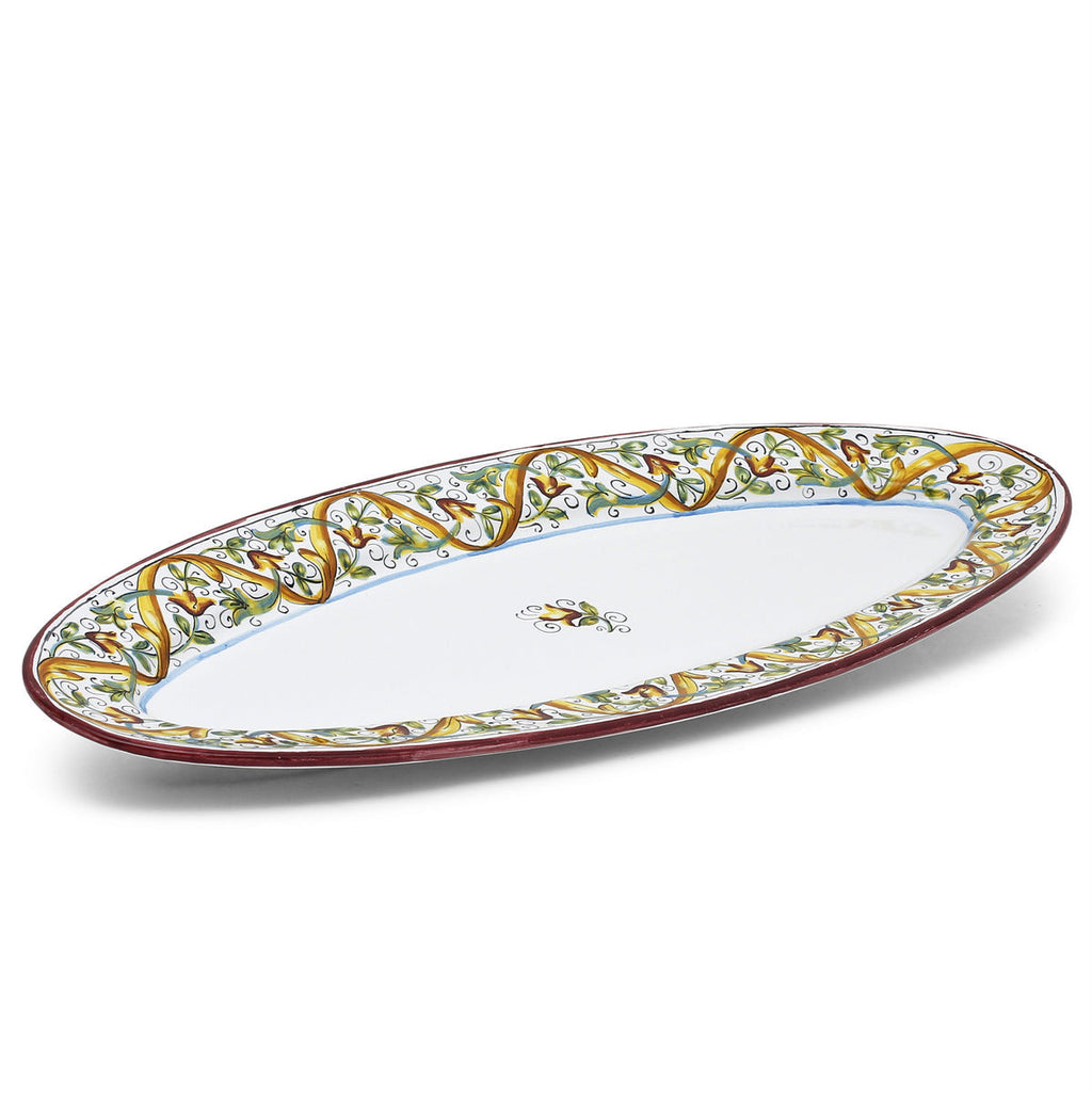 DERUTA PRIMAVERA: Fish/Hors d'Oeuvres Oval Narrow Platter