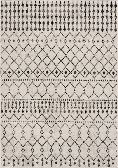Scandi Moroccan Trellis Rug – Patterned Washable Living Room Carpet