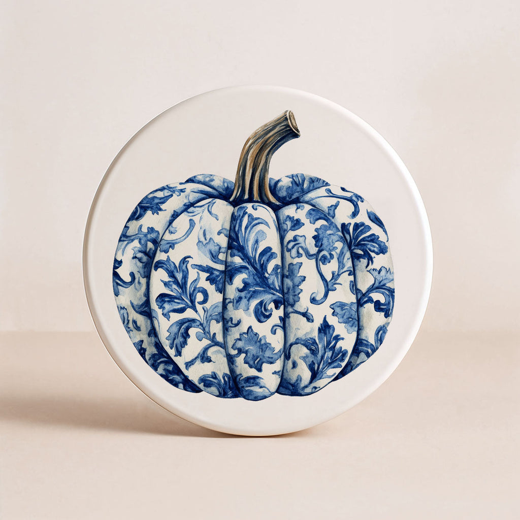 Blue & White Chinoiserie Halloween Coasters – Set of 8 Designs