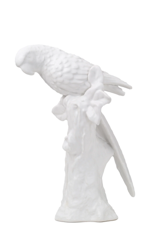 Hand-Painted Ceramic Parrot Sculpture – Decorative Tropical Bird Accent