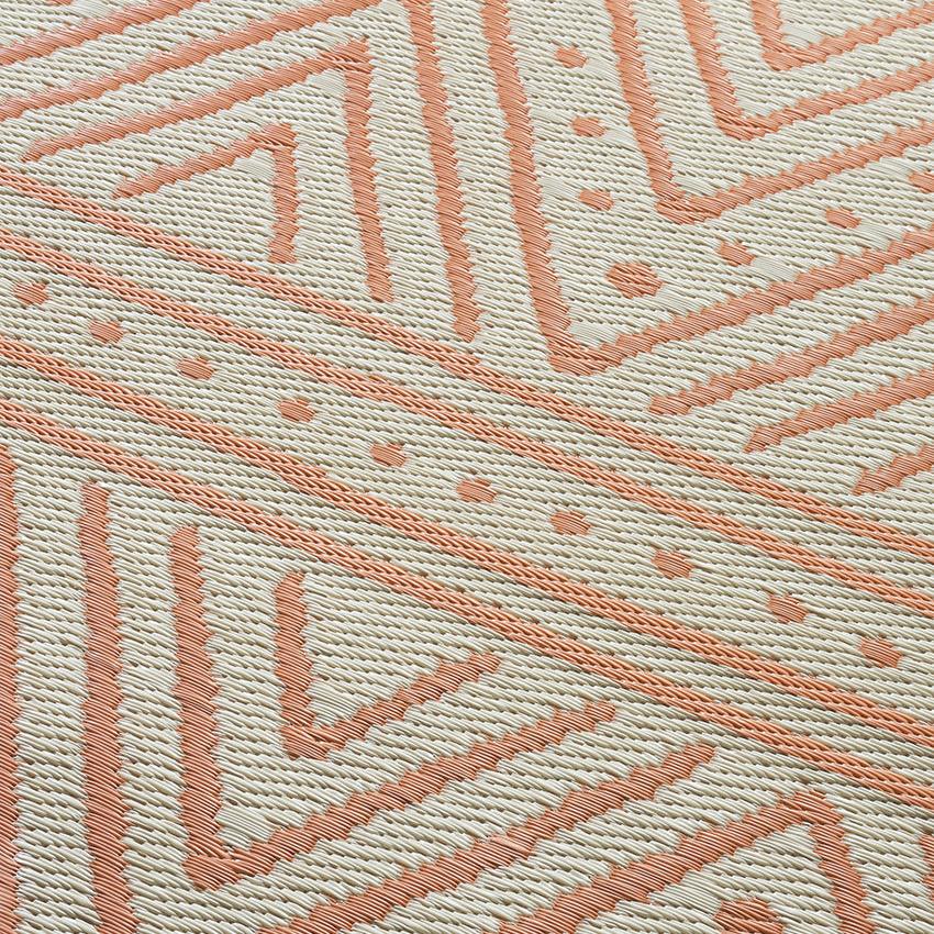 Patan Coral Chevron Reversible Outdoor Patio Rug