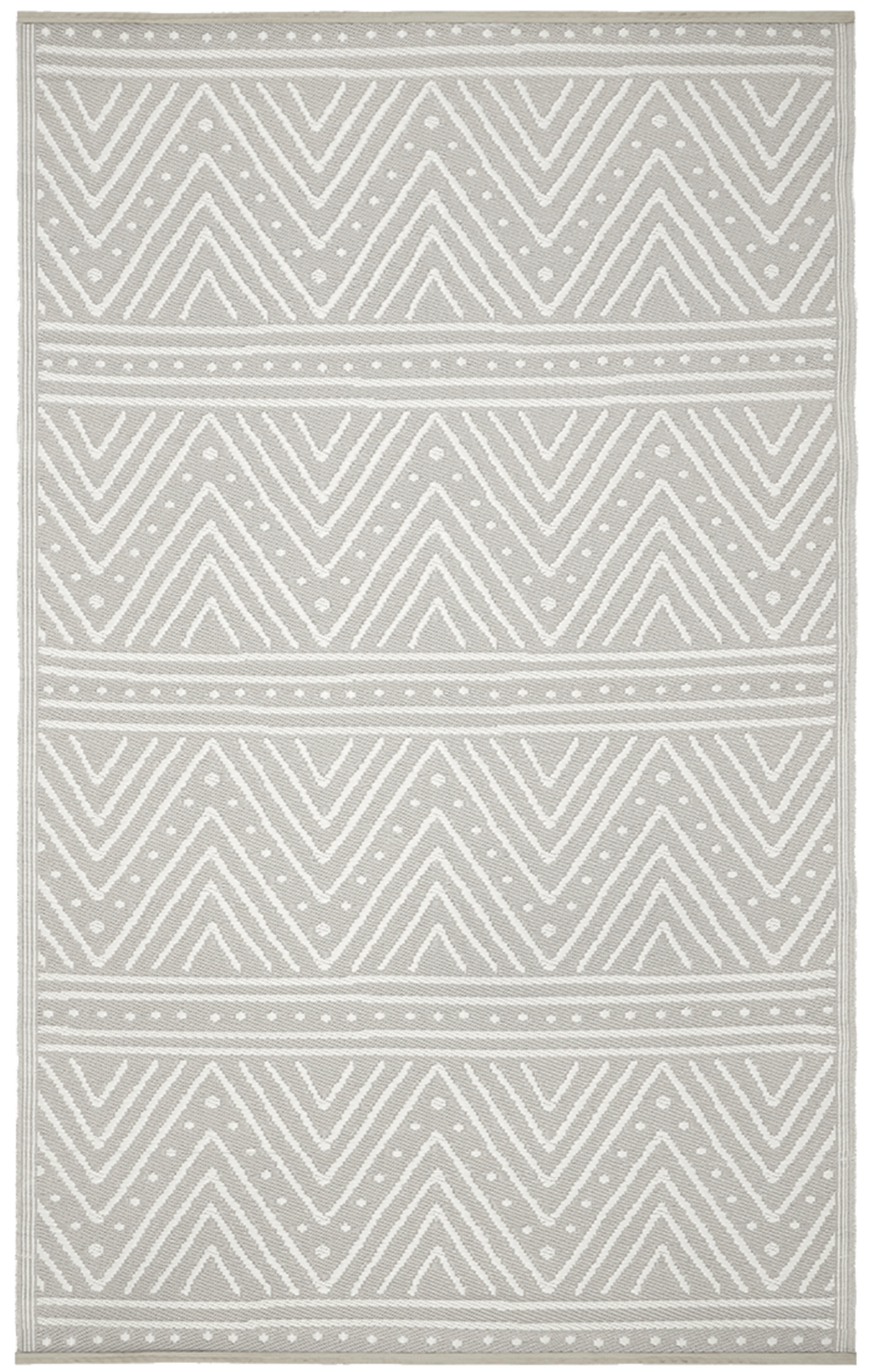 Patan Beige Chevron Reversible Outdoor Patio Rug