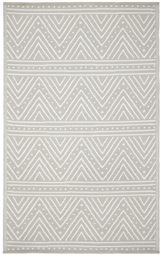 Patan Beige Chevron Reversible Outdoor Patio Rug