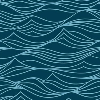 Large Reusable Cloth Furoshiki Gift Wrap | Whales & Waves