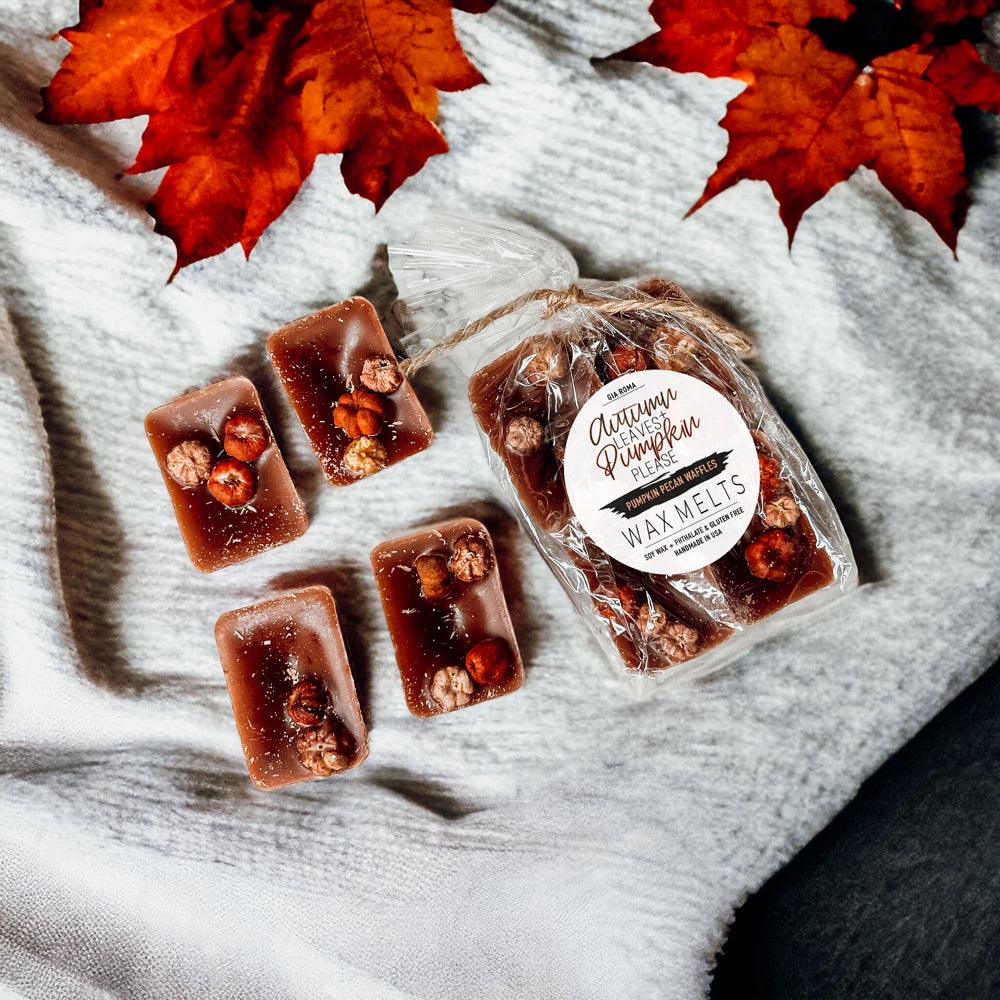 Natural XL Pumpkin Pecan Waffles Wax Melts – Handcrafted Bakery Fragrance (4 Cubes)
