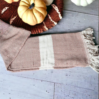 Chevron Turkish Cotton Towel – Diamond or Stripe Design (200 GSM, 40