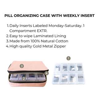 Weekly Pill Organizer Case – Small – Pink/Blush