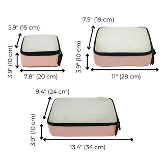 Personalized Packing Cubes, 3-pack – Pink/Blush