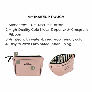 My Makeup Pouch, Coated Lining – Pink/Blush