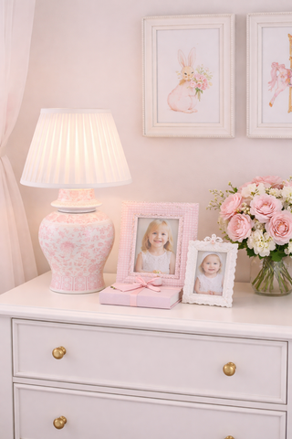 Pink Porcelain Rechargeable Lamp