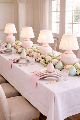Pink Porcelain Rechargeable Lamp