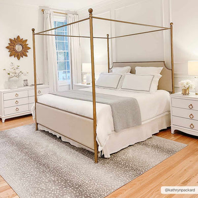 Pointblank Black Gray Antelope Print Rug – Modern Animal Print Area Carpet