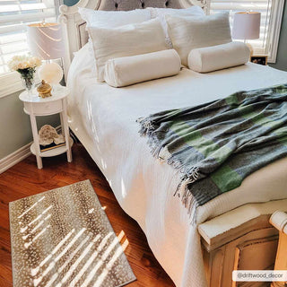 Pointblank Tan Leopard Print Rug – Stylish Animal Print Living Room Rug