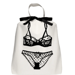 Polkadot Lingerie Travel Bag – Cream