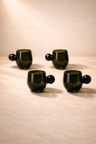 Potosi Forest Green Recycled Glasses Set of 4