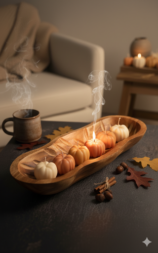 Autumn Pumpkin Candle - Handmade Soy Wax Candle for Cozy Fall Ambiance