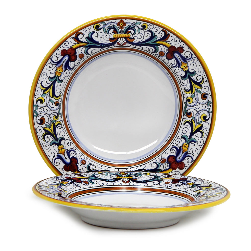 RICCO DERUTA DELUXE: Rim Pasta Soup plate (White Center)
