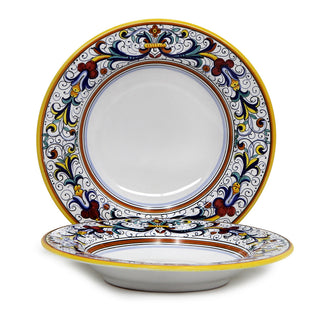 RICCO DERUTA DELUXE: Rim Pasta Soup plate (White Center)