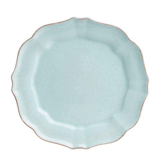 COSTA NOVA – Casafina Impressions Dinner Plate, White / Robin’s Egg Blue / Gold – Elegant Dinner Plate