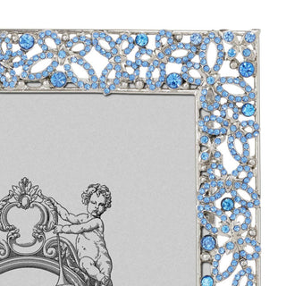 Silver Papillon with Lt Sapphire Crystals 5