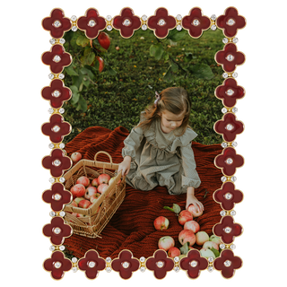 Gold Enamel Clover Picture Frame