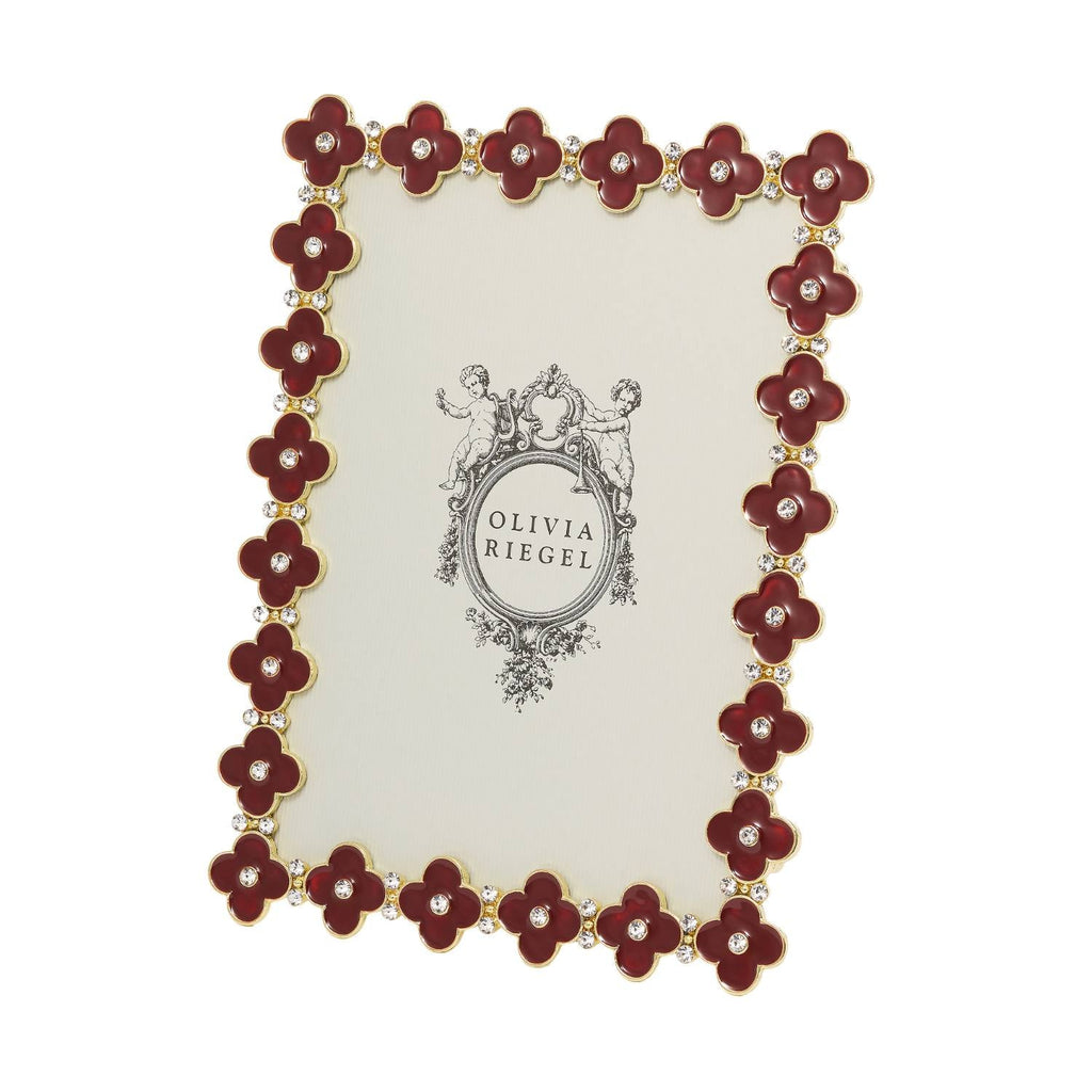 Gold Enamel Clover Picture Frame