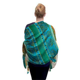 Laurel Burch Sky Mares Silk Blend Shawl – Lightweight Dressy Wrap for Women