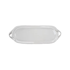 Large White Rectangular Serving Platter – Handcrafted Italian Architectural Platter