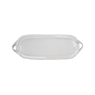Large White Rectangular Serving Platter – Handcrafted Italian Architectural Platter
