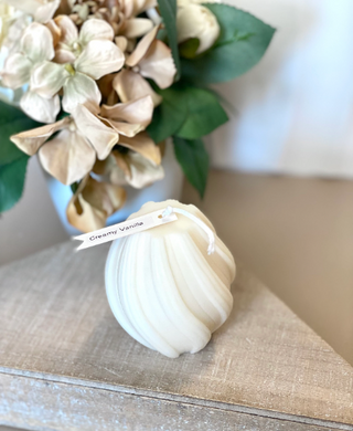 Ribbed Twirl Candle by Crazy About Candles