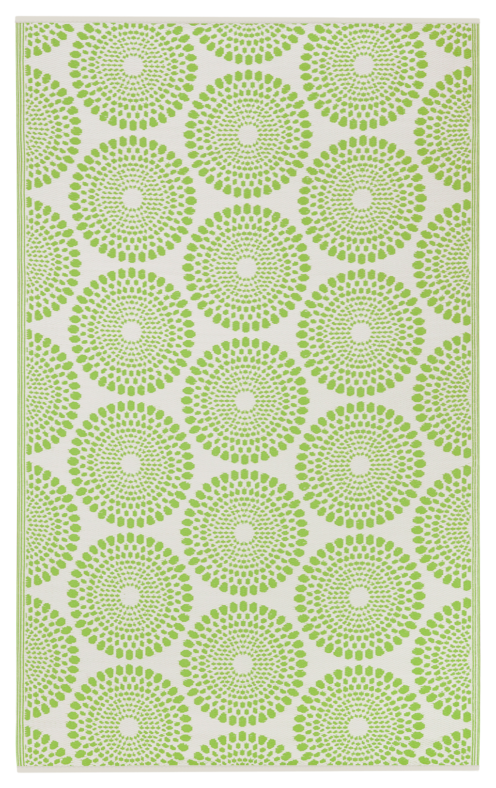 Rio Green Medallion Reversible Outdoor Patio Rug