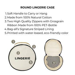 Round Lingerie Case – Cream
