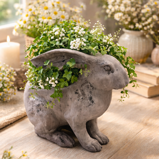 Vintage-Inspired Rustic Rabbit Figurine