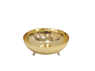 Elegant Gold Decorative Bowl with Marble Legs