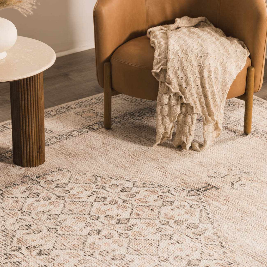 Lila Medallion Brown Livabliss x Becki Owens Rug – Elegant Patterned Area Carpet