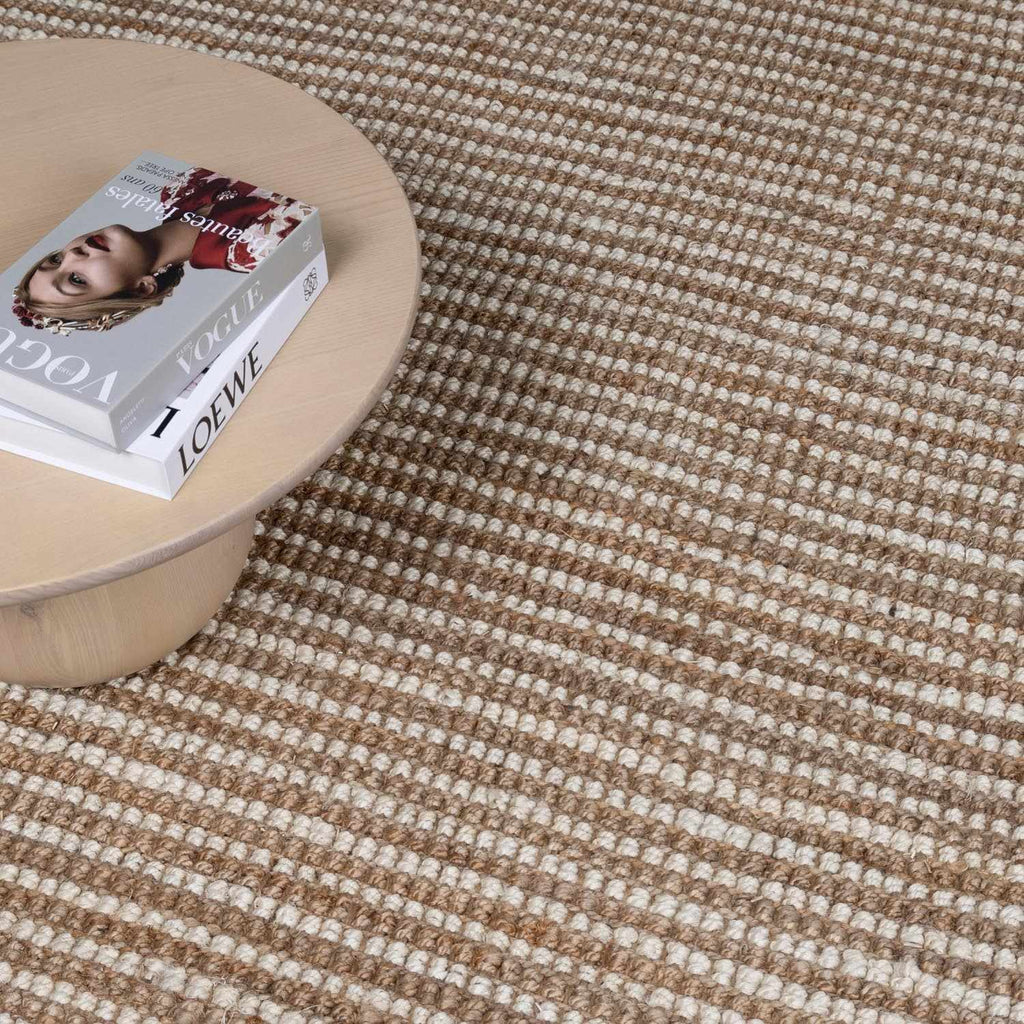 Ambel Tan Camel Jute Area Rug – Natural Handwoven Eco-Friendly Carpet