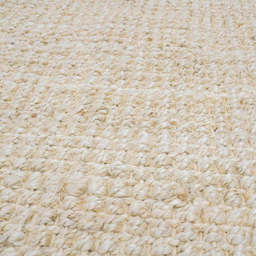 Senneterre Bleached Jute Rug – Natural Handwoven Eco-Friendly Carpet