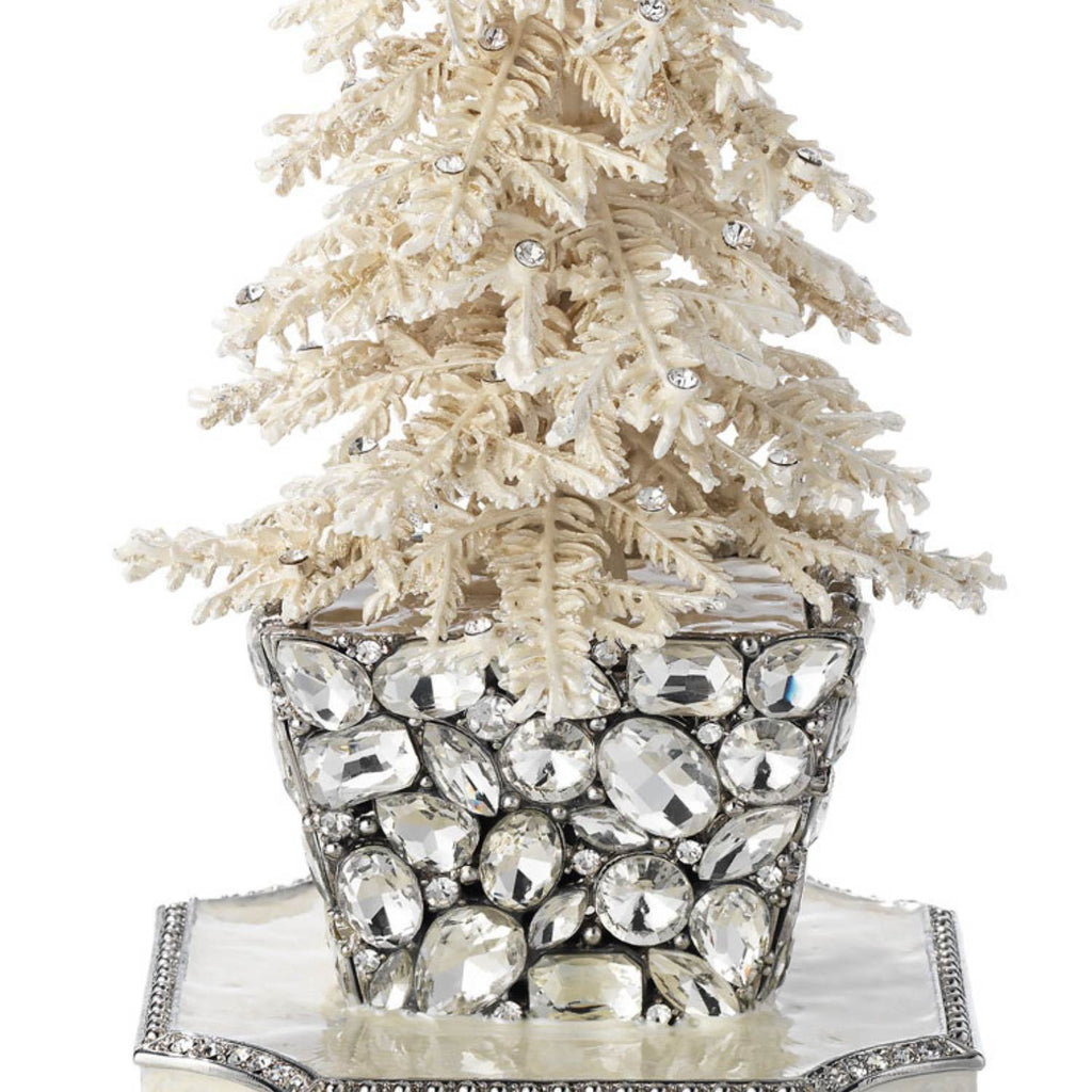 Flocked Crystal Tree Stocking Holder