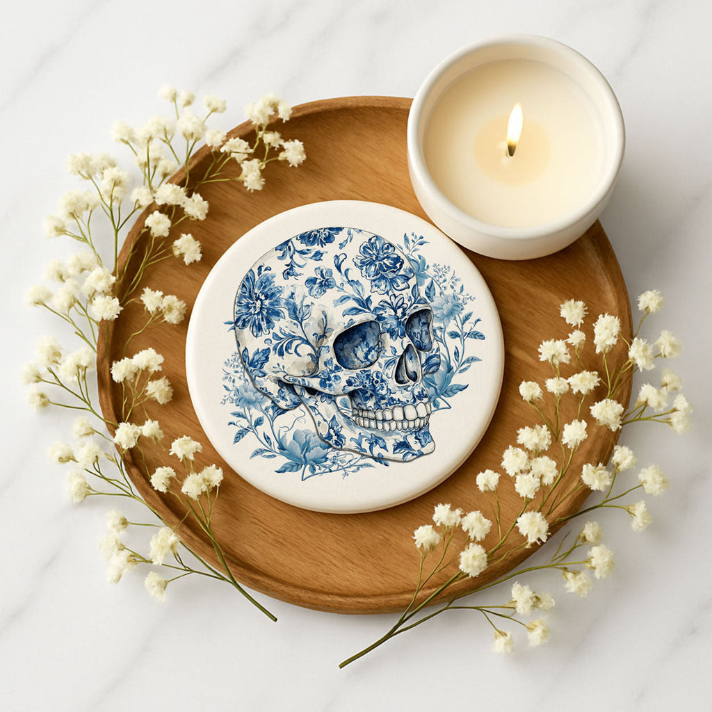 Blue & White Chinoiserie Halloween Coasters – Set of 8 Designs