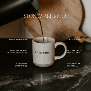 Brown Leaves 14 oz Stoneware Coffee Mug