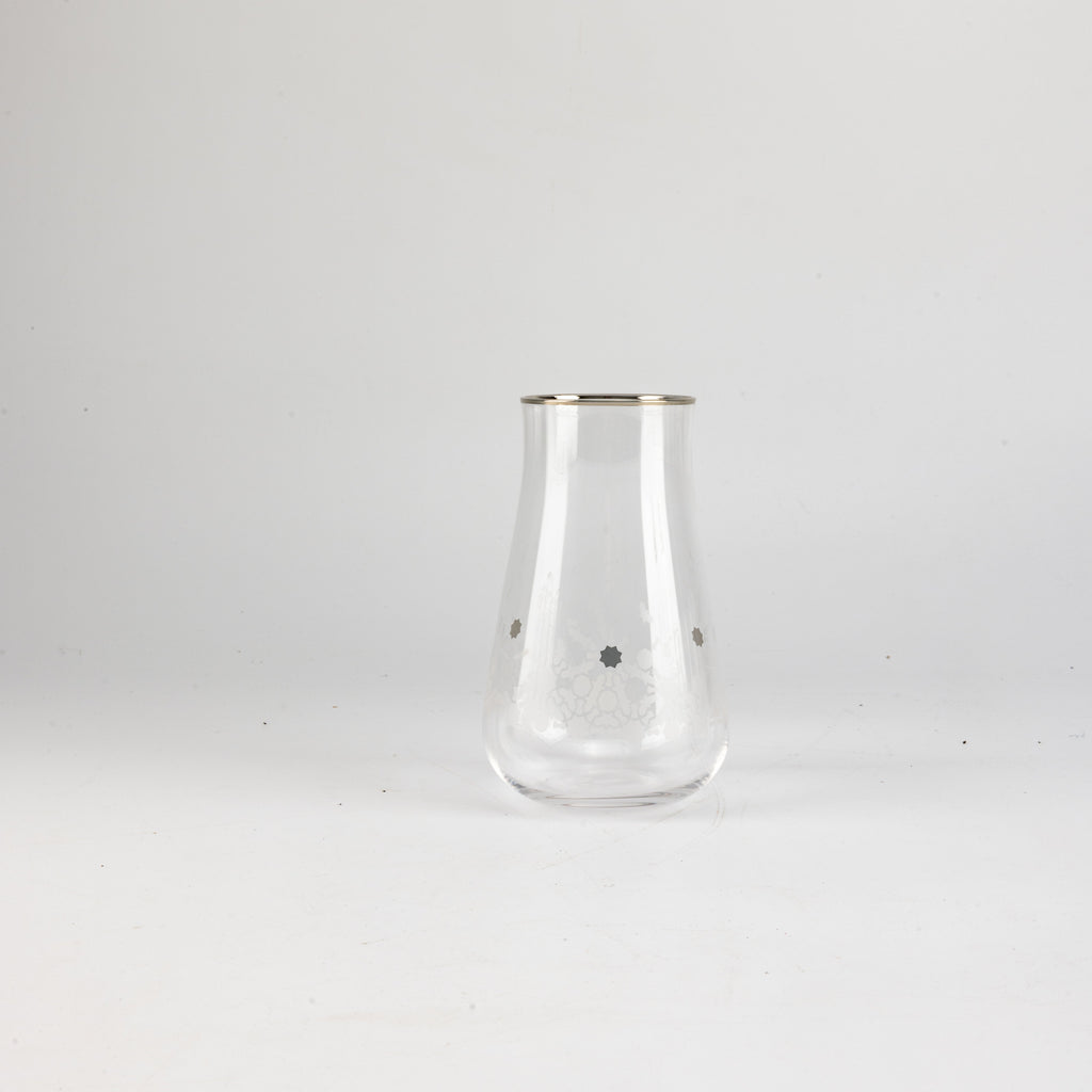 Nourhan - Jug with 6 Tall glass cups - Silver