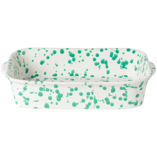 Costa Nova Rafaela Rectangular Baker Sage Green and Tangerine Fine Stoneware