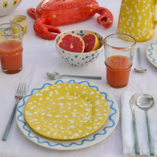 Costa Nova Rafaela Salad/ Dessert Plate - Chamomile/Cornflower Blue/Sage Green/Tangerine