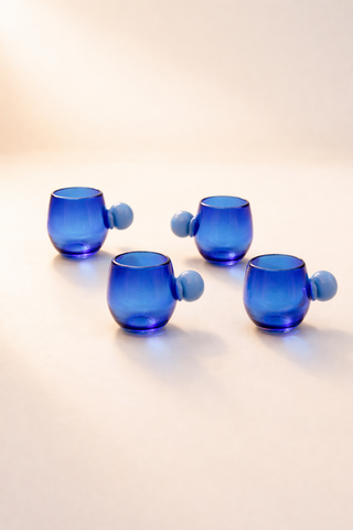 Salinas Blue Recycled Glasses Set of 4
