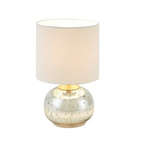 Saxony Metallic Glass Table Lamp | Silver & Gold Accent Lighting