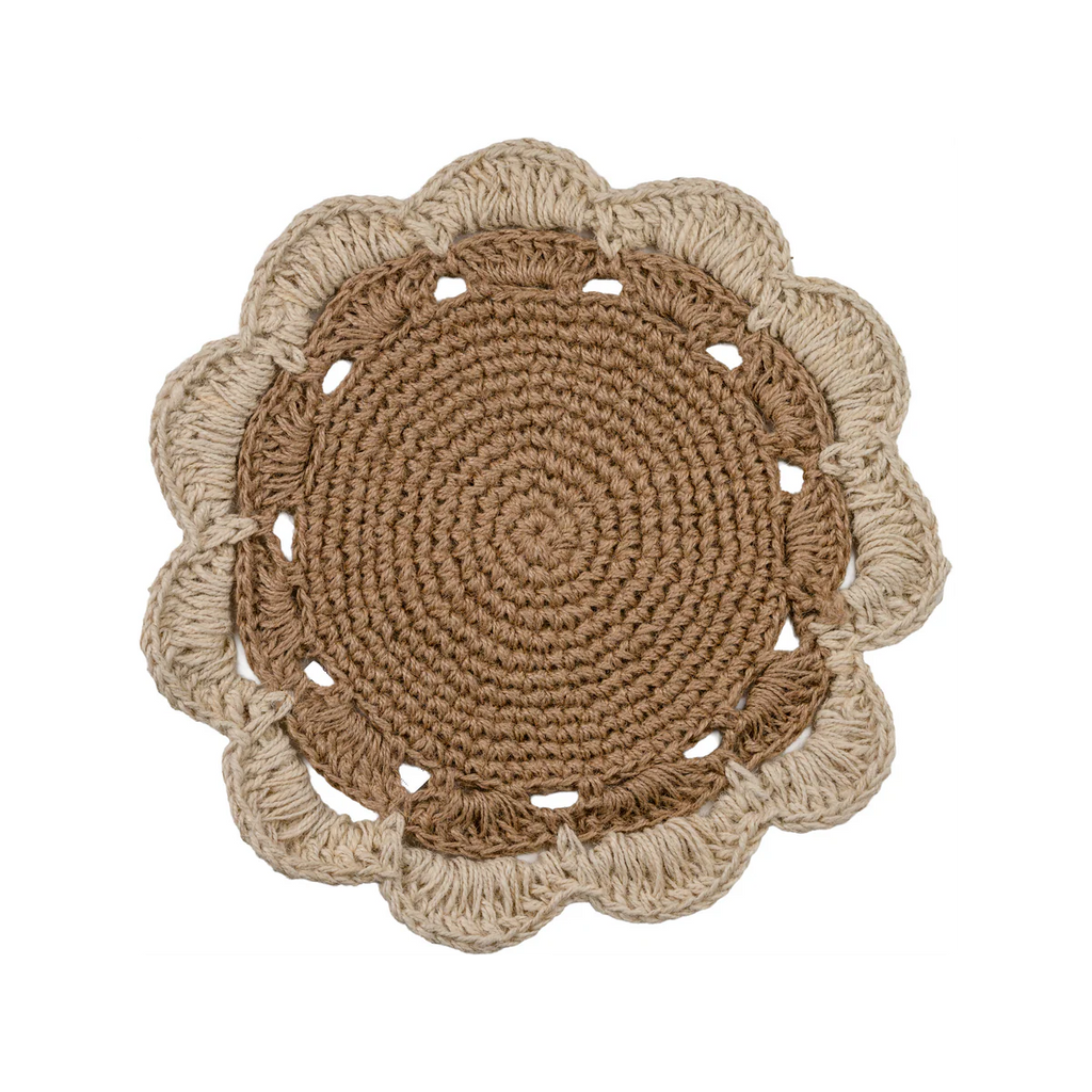 Cotswolds Jute Placemat with Scalloped Edge – Ivory or Natural Edge